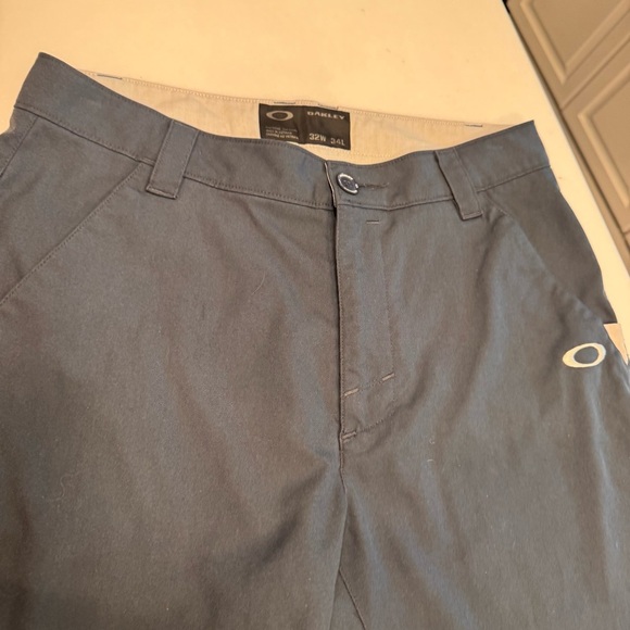 OAKLEY MEN’S GOLF PANTS Navy Blue Size 32x34 Slash Pocket - Picture 6 of 14